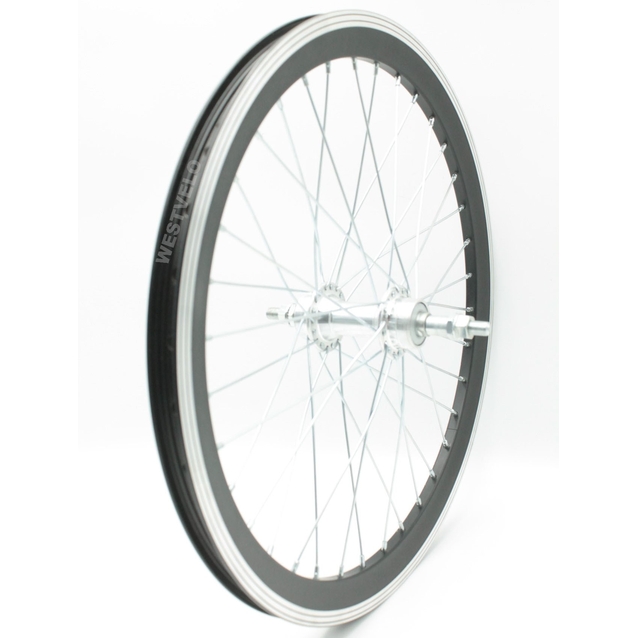 Колесо 20 зад, обід 2-ний чорний, втулка AL на віночках, диск різьба фото westvelo.com