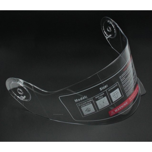 Скло мото шолома закритого "VLAND" «160» прозоре фото westvelo.com