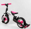 Велобіг-трансформер, 2-кол з батьківською ручкою, PU 10 BestTrike алюміній 55475 біло-рожевий, складний, батьківська ручка, знімні педалі фото westvelo.com