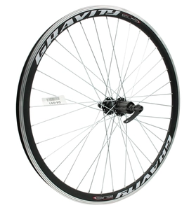 Колесо 26 зад, обід 2-ний чорний, втулка Joy Tech, касета (8-10S), ексцентрик (Gravity)