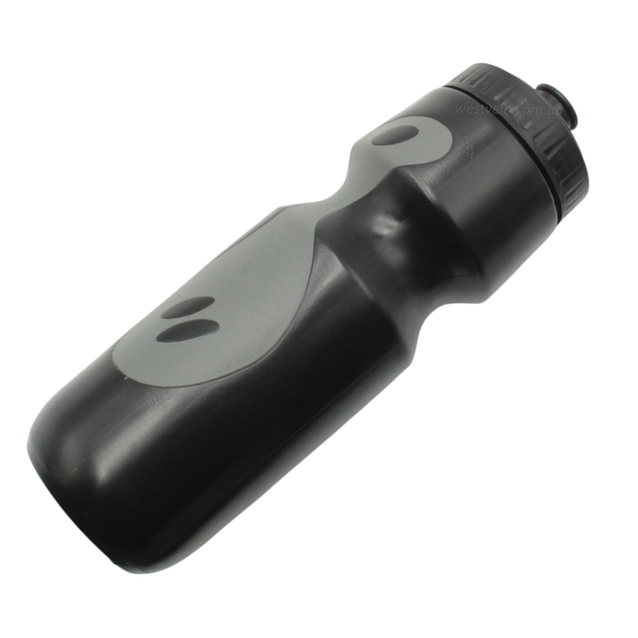 Фляга 650ml, чорно-сіра, з гумовими вставками фото westvelo.com