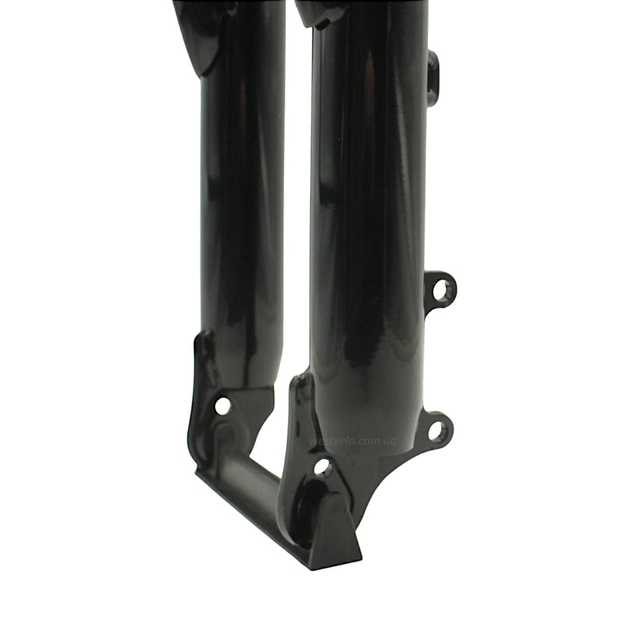 Вилка 20 аморт. безрізьб. Weiyi (318) Ø28.6mm disk. шток L-190mm чорна глянцева фото westvelo.com