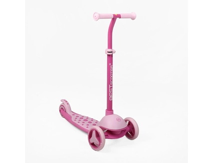 Самокат дитячий 3-х колісний, Best Scooter M-86474 рожевий, колеса PU Ø125mm/40mm зі світлом