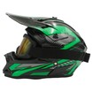 Шолом, закритий крос/ендуро (S) DOT/АТV EDX 025 чорно-зелений глянець з дашком + окуляри фото westvelo.com