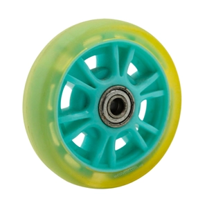 Колесо самоката дитячого поліуретан Ø90мм, діодне, блакитний