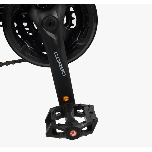 Велосипед 29 ST Corso «GENESIS» GN-29015 сталь 17", (к-т Saiguan) чорно-помаранчевий фото westvelo.com