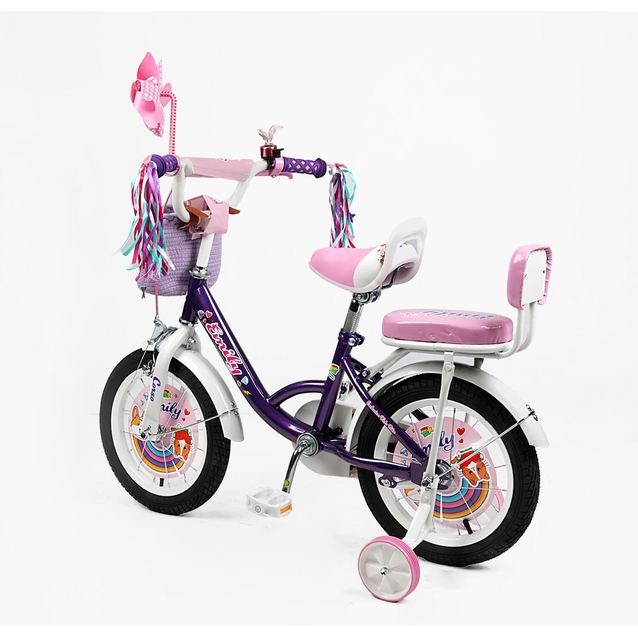 Дитячий велосипед 14 ST Corso «EMILY» ML-36988 фіолетовий фото westvelo.com