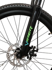 Велосипед 24 ST Viper «BLACKWOOD» сталь 12.5", чорно-салатово-бірюзовий