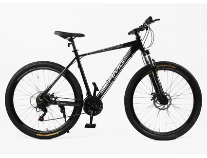 Велосипед 29 AL Corso «AMG» MG-29076 алюміній 21", (к-т SHIMANO) чорний глянець + срібло