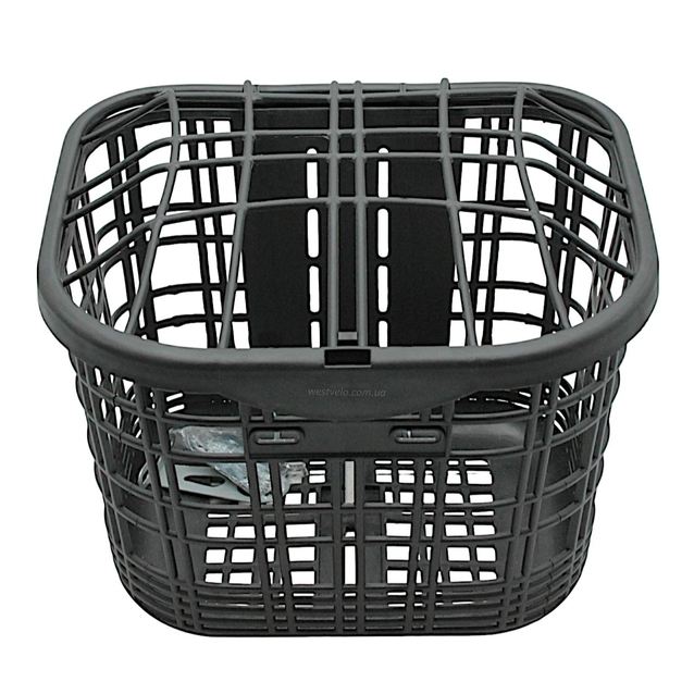 Кошик пластмасовий сітка AFT-142 чорний з кришкою (SLCK-018) фото westvelo.com