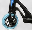 Самокат трюковий Best Scooter «FEAR» МТ-40488 чорно-блакитний, SCS-система, пеги, AL диск та дека, колеса PU Ø115mm, ширина керма - 58 см фото westvelo.com