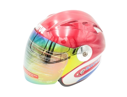 Мото шолом, відкритий №205 VIRTUE червоний, чоловічий