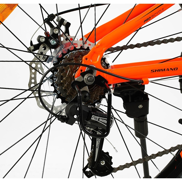 Велосипед 24 AL Corso «OPTIMA» TM-24114 алюміній 11", (к-т SHIMANO) помаранчево-жовтий фото westvelo.com