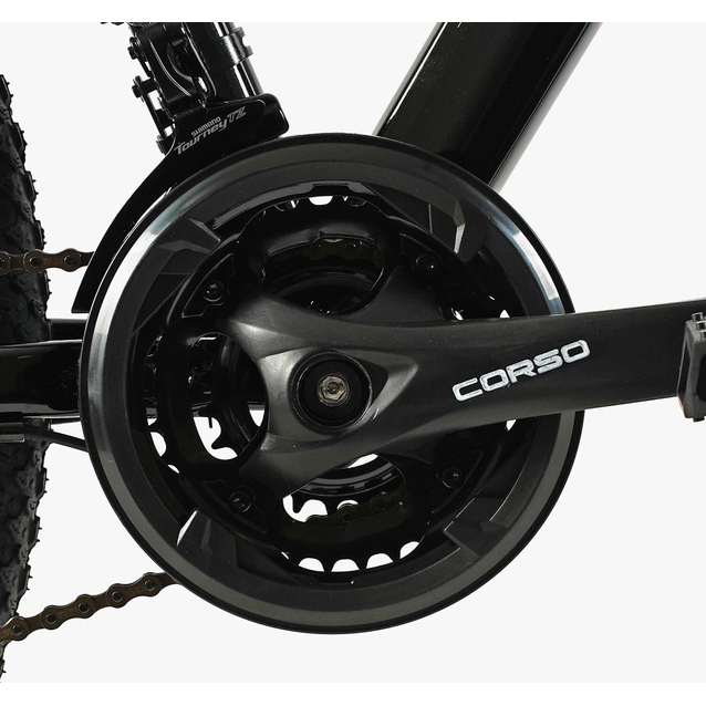 Велосипед 27.5 ST Corso «TORNADO» TR-27029 сталь 15.5", (к-т SHIMANO) чорно-помаранчевий фото westvelo.com