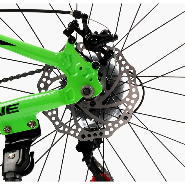 Велосипед 24 AL Corso «SKYLINE» SL-30501 алюміній 11", (к-т SHIMANO) чорно-салатовий фото westvelo.com