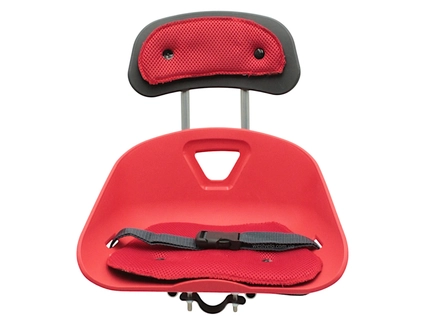 Крісло дитяче, пластик, на пряму раму, плоске, червоне + спинка