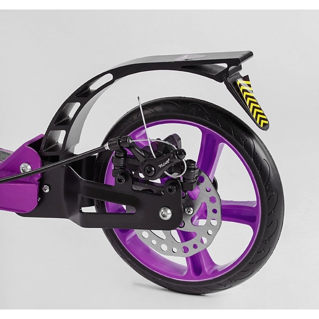 Самокат дитячий 2-х колісний, PU Best Scooter «FACTOR» BS-54065 фіолетовий, Ø200mm, AL, 2 амортизатора, фляготримач