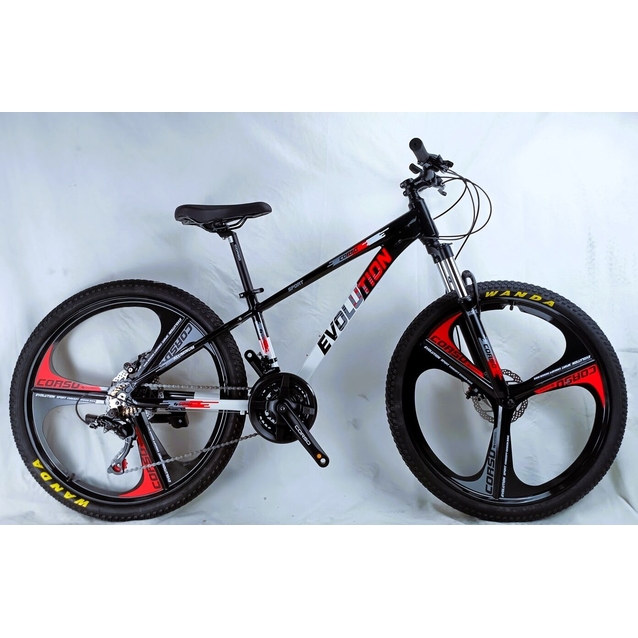 Велосипед 26 AL Corso «EVOLUTION» EV-26560 алюміній 13", (к-т SHIMANO) чорно-біло-червоний фото westvelo.com