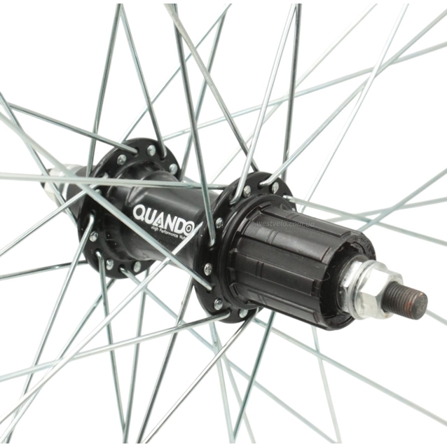 Колесо 27,5 зад, обід 2-ний чорний, втулка AL Quando касета (8-9) фото westvelo.com