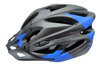 Вело шолом "Carbon" сіро-синій