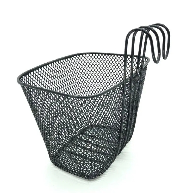 Кошик дитячий метал сіточка, на гачки, чорний фото westvelo.com