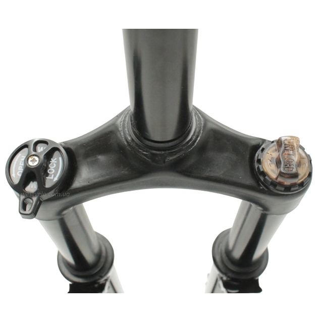 Вилка 26 аморт. безрізьб. Ø28.6mm, disk. шток L-180mm. Weiyi (106) чорна (локаут) фото westvelo.com