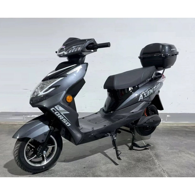 Електроскутер Corso «AXENT» AX-645881, двигун 1500W, акумулятор 72V/30Ah літій-залізо-фосфатний, графітовий, колеса 10" фото westvelo.com