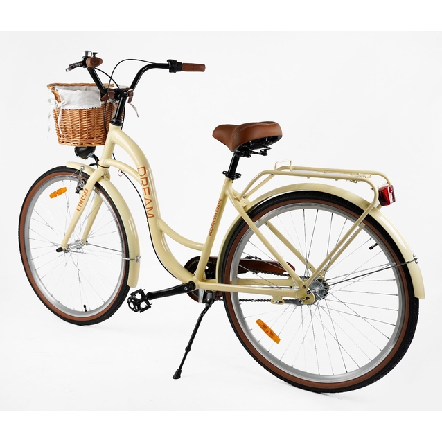 Міський велосипед 28 AL Corso «DREAM» DM-28012 алюміній 18", (к-т SHIMANO NEXUS) ПЛАНЕТАРНА втулка бежевий (+к/к/б) фото westvelo.com