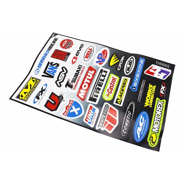 Наклейки "MOTORSPORТ" 29шт (43х28см), набір на планшеті фото westvelo.com