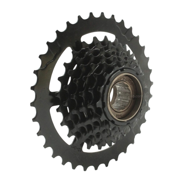Зірка задня різьбова 7-рик Megarange, LIAN SHENG чорна (14-34T) фото westvelo.com