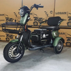 Трицикл Corso «LOGAN» LN-951200, двигун 1200W, акумулятор 72V/23Ah графеновий, зелений + 1 ящик. акум, колеса 10"
