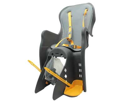 Крісло дитяче, пластик, на зад. багажник, "BQ-7" з м'ягкою підкладкою, чорне