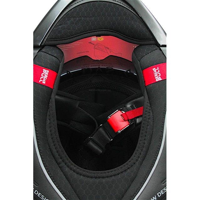 Мото шолом, трансформер (L) DAVID D809A чорний з кольоровим принтом, глянцевий з відкидними окулярами (ABS) фото westvelo.com