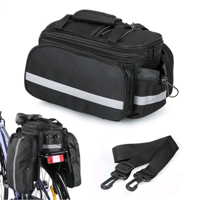 Сумка на багажник двох-стороння чорна фото westvelo.com