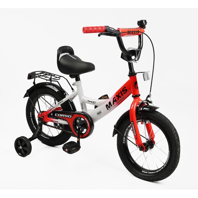 Дитячий велосипед 14 ST Corso «MAXIS» MX-73569 біло-червоний фото westvelo.com