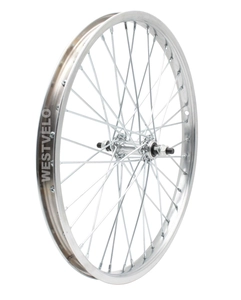 Колесо 20 перед, обід нікель, спиця 3мм, втулка М на віночках