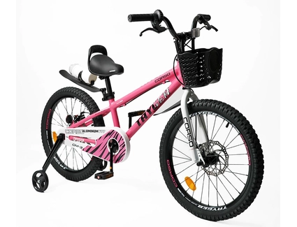 Дитячий велосипед 20 AL Corso «TAYGER»  TG-20574 алюмінієва рама, дискові гальма, рожевий