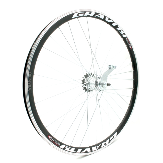 Колесо 26 зад, обід 2-ний чорний, втулка Чехія + к-т (Gravity) фото westvelo.com