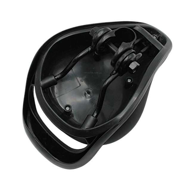 Сідло дитяче CORSO CLM-1618205 чорне з пластиковою спинкою фото westvelo.com