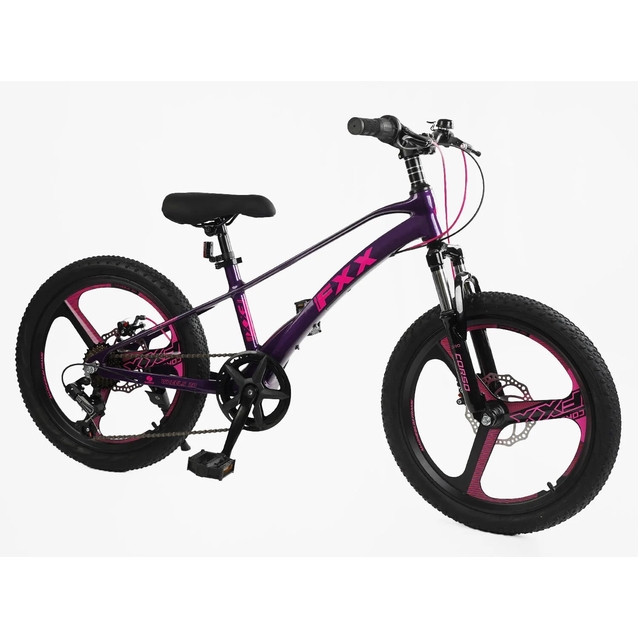 Велосипед 20 MG Corso «FXX» MG-20312 магній 11", (к-т SHIMANO) фіолетово-рожевий фото westvelo.com