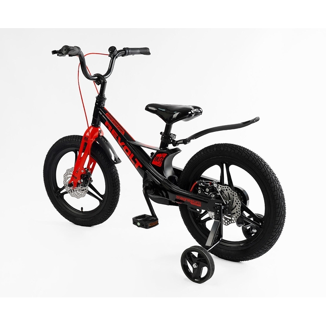 Дитячий велосипед 16 MG Corso «REVOLT» MG-16510, магнієва рама, чорно-червоний фото westvelo.com