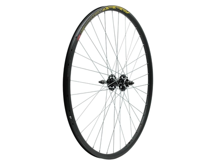 Колесо 28-29 зад, обід 2-ний чорний дисковий, втулка ST. SHUNFENG, диск 6 болтів, чорна спиця (Swift Drriv)