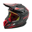 Шолом, закритий крос/ендуро (XXL 61-62) АТV Forsage Rider 031 чорно-червоний матовий з дашком + окуляри фото westvelo.com