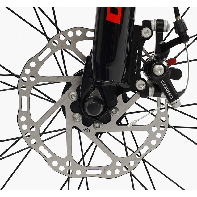 Велосипед 29 AL Corso «PROJECT» T-29817 алюміній 19", (к-т Saiguan) срібно-червоний фото westvelo.com