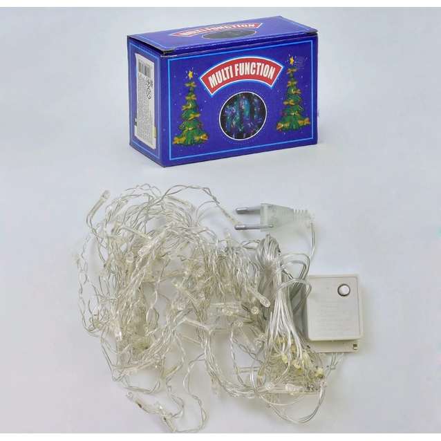 Гірлянда-штора світлодіодна 100 лампочок, довжина проводу 3 метри, гілки: 40, 50, 68 см, мультиколор, від мережі 220 В С 31311 фото westvelo.com