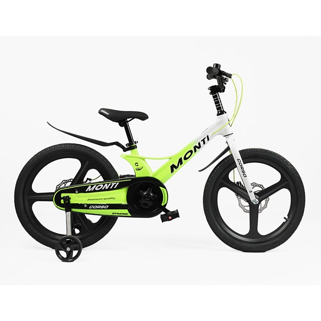 Дитячий велосипед 20 MG Corso «MONTI» MT-20790, магнієва рама, біло-салатовий фото westvelo.com