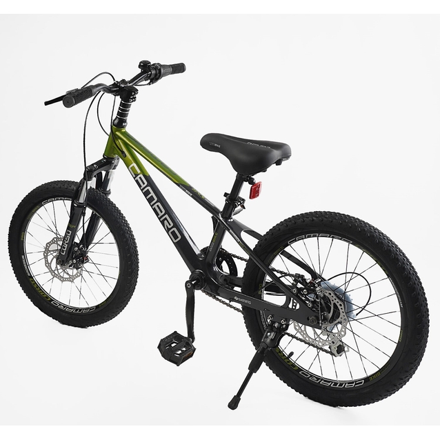 Велосипед 20 MG Corso «CAMARO» CM-91254 магній 11", (к-т SHIMANO) чорно-оливковий фото westvelo.com
