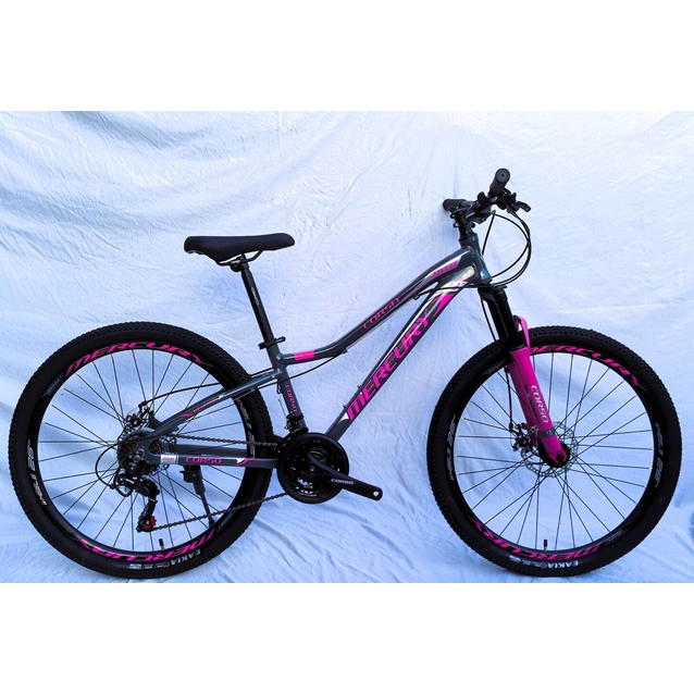 Велосипед 26 AL Corso «MERCURY» MR-26319 алюміній 13", (к-т SHIMANO) графітово-рожевий фото westvelo.com