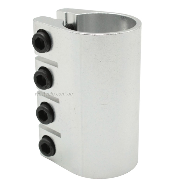 Хомут зажим трюкового самоката AL. сірий 411 фото westvelo.com