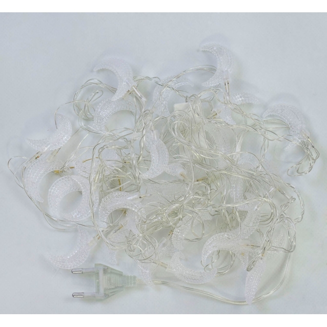 Гірлянда світлодіодна 5 м, 28 лампочок, «Місяць» від мережі 220V, кольорова (С 23453) фото westvelo.com